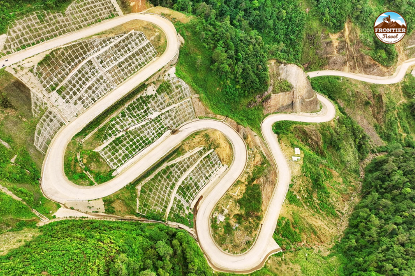 Bac Sum Pass with steep, dangerous curves on the Ha Giang Loop.